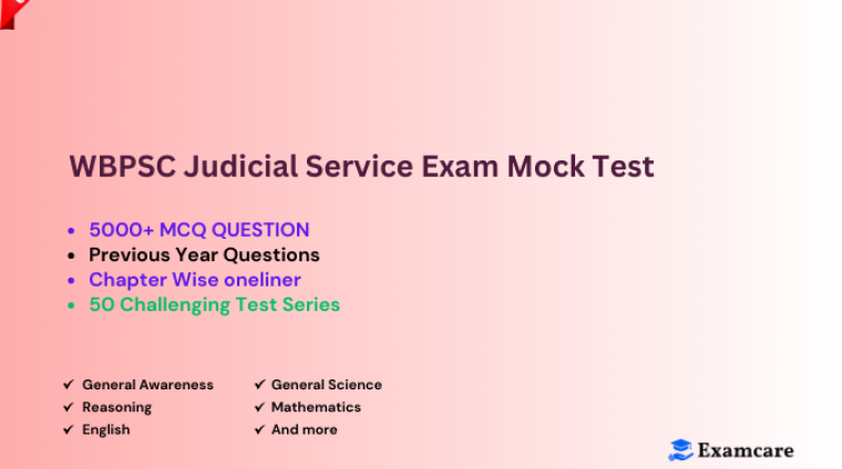 WBPSC Judicial Service Exam Mock Test