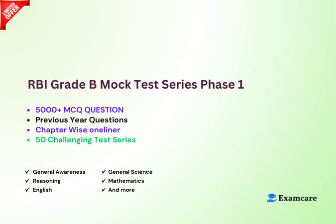 RBI Grade B Mock Test Series Phase 1