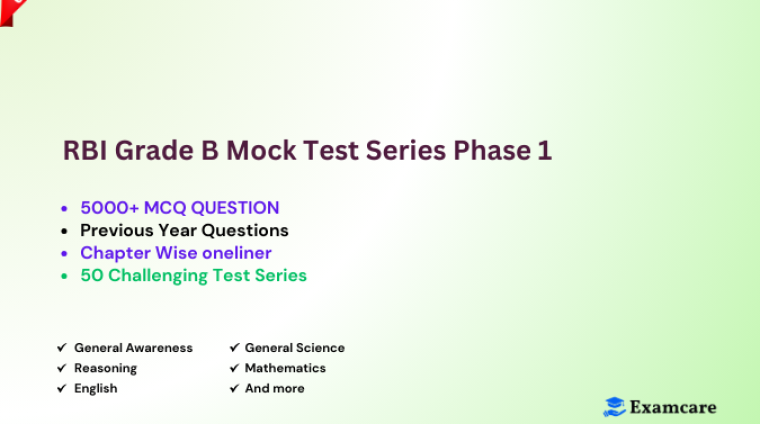 RBI Grade B Mock Test Series Phase 1